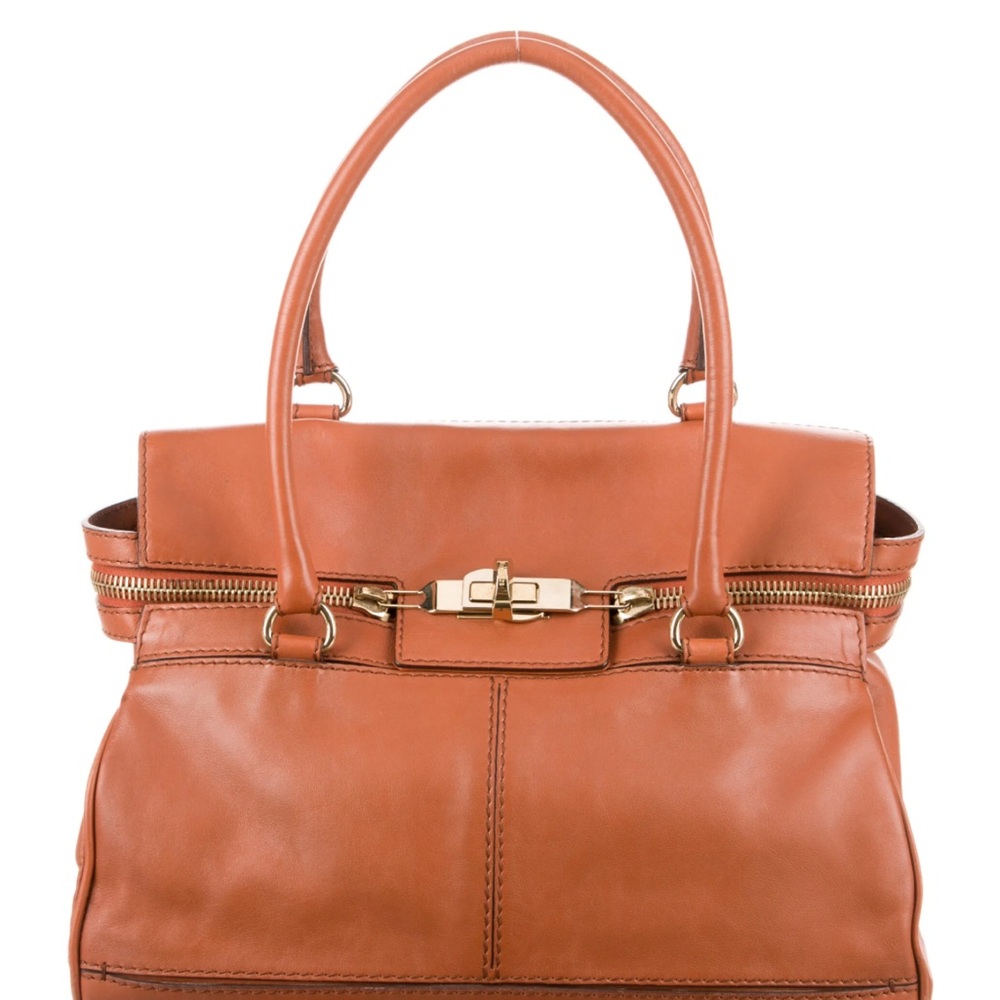 MaxMara Elegant Tan Leather Handbag